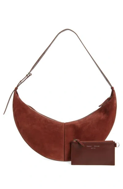 Proenza Schouler Slide Suede Shoulder Bag In Brown