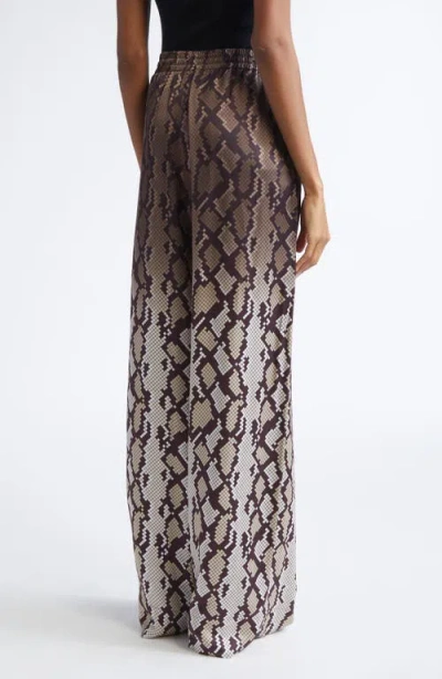 Stella Mccartney Snakeskin Pattern Wide Leg Pajama Trousers In Animal Print