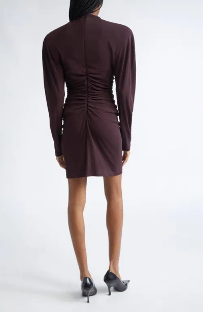 Stella Mccartney Pleated Mini Dress In Brown