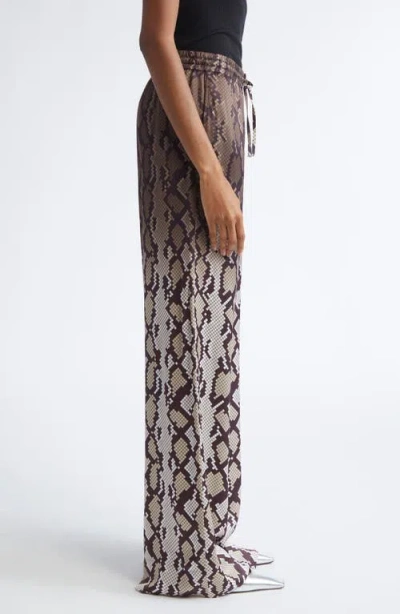 Stella Mccartney Snakeskin Pattern Wide Leg Pajama Trousers In Animal Print