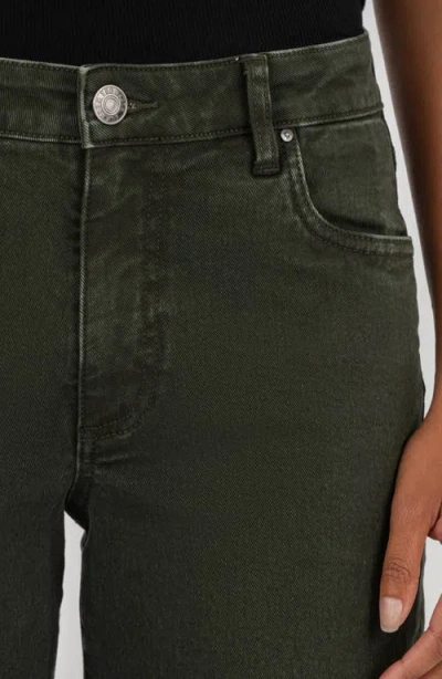 Kut From The Kloth High Waist Ankle Wide Leg Jeans In Green