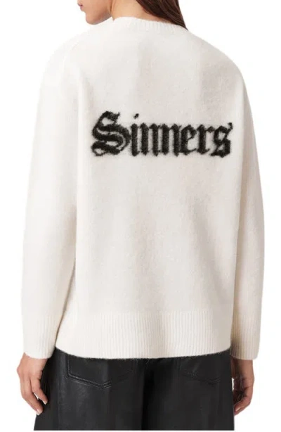 Allsaints Saints And Sinners Sweater In White