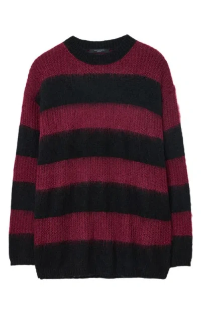 Allsaints Onyx Striped Long-sleeve Sweater In Multi
