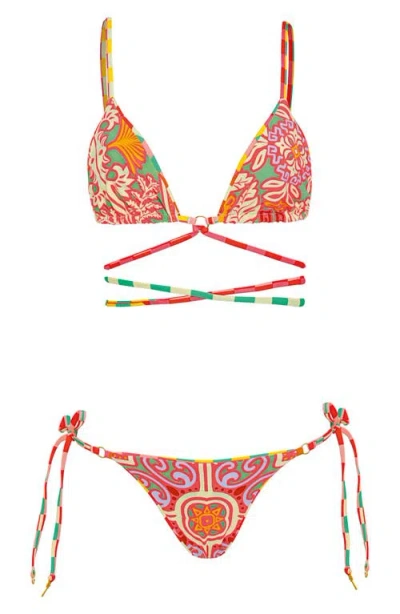 Maaji Golden Gambit Coco Reversible Bikini Top In Multi