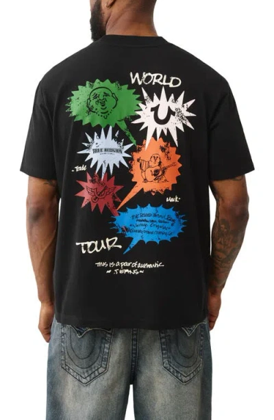 True Religion Speech World Tour Tee In Multi