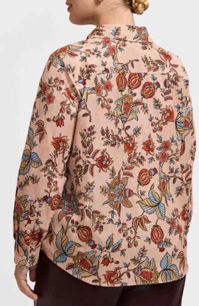 Foxcroft Hampton Autumn Corduroy Button-up Shirt In Multi