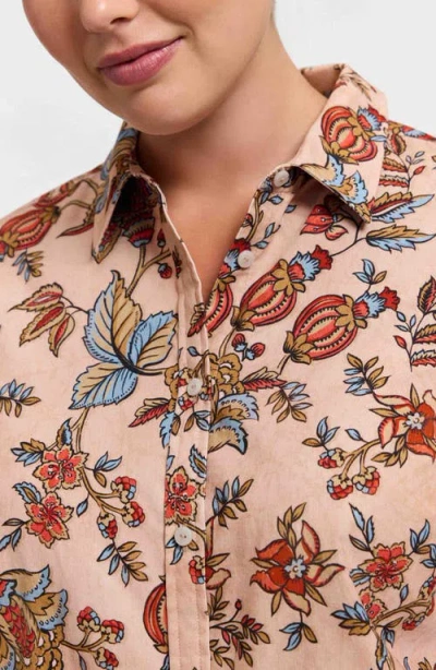 Foxcroft Hampton Autumn Corduroy Button-up Shirt In Multi