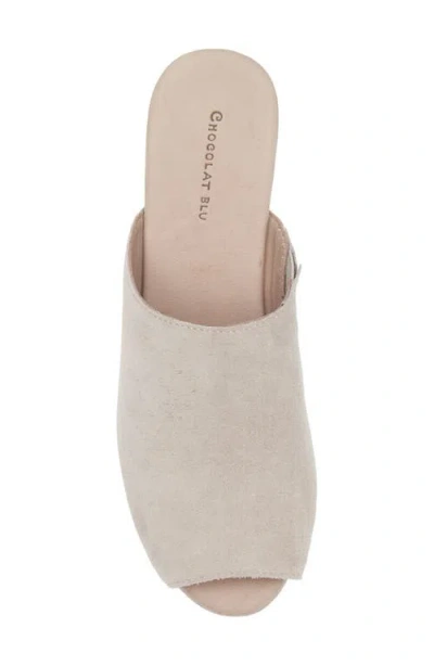 Chocolat Blu Platform Slide Sandal In Neutral