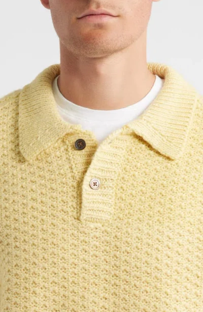 Obey Mens Multi Loreto Knitted Wool-blend Polo Jumper In Yellow