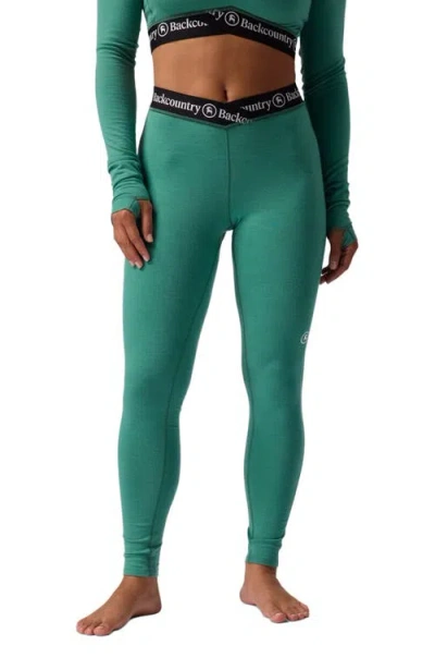 Backcountry Cedars Rws Merino Lt-wt Baselayer V-waist Bottom In Green