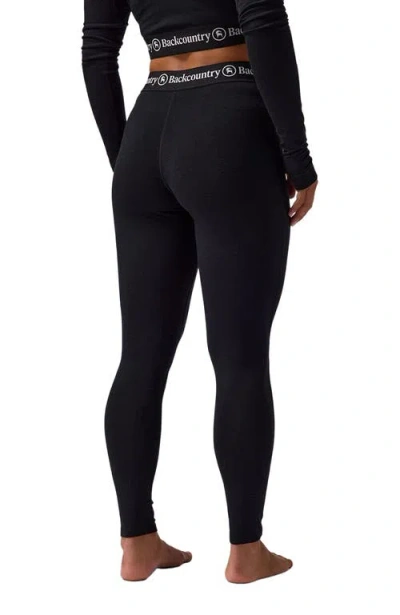 Backcountry Cedars Rws Merino Lt-wt Baselayer V-waist Bottom In Black