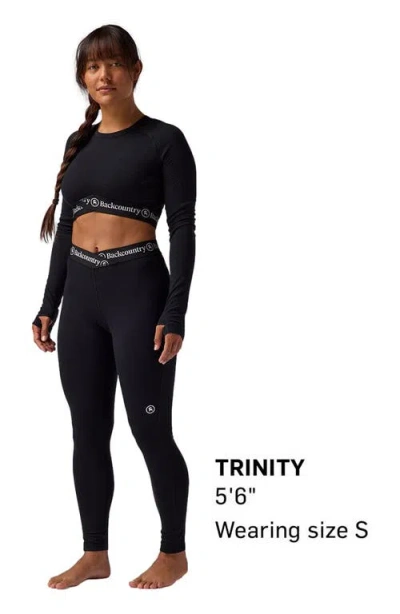 Backcountry Cedars Rws Merino Lt-wt Baselayer V-waist Bottom In Black