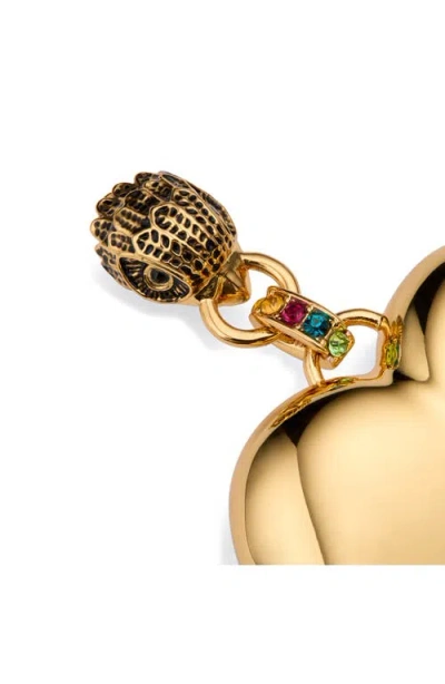 Kurt Geiger London Statement Heart Drop Earrings In Black