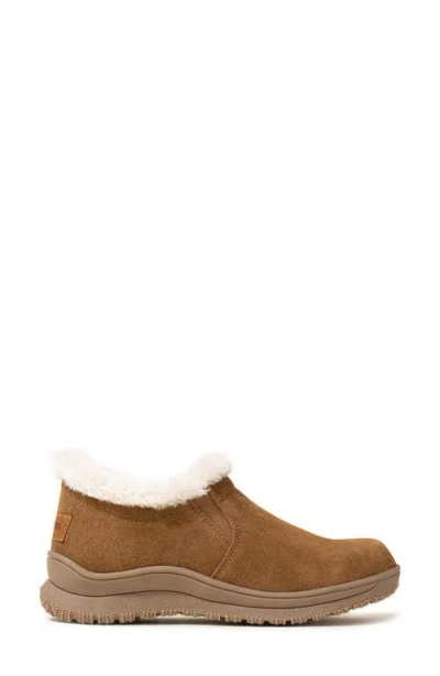 Minnetonka Eagan Faux Fur Slipper Bootie In Brown