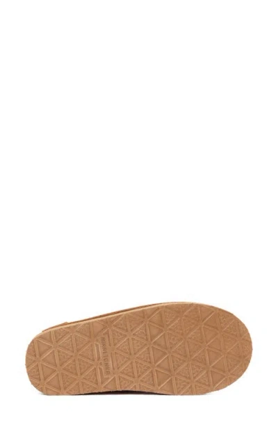 Minnetonka Coze Around Faux Fur Clog Slipper In Brown