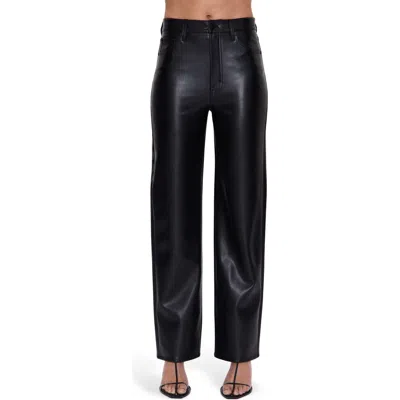 Pistola Cassie Super High Rise Faux Leather Jeans In Onyx In Black