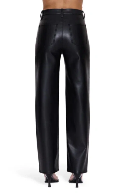 Pistola Cassie Super High Rise Faux Leather Jeans In Onyx In Black