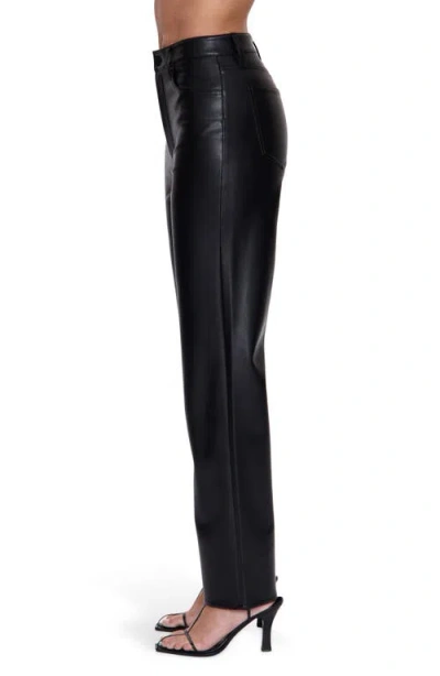 Pistola Cassie Super High Rise Faux Leather Jeans In Onyx In Black