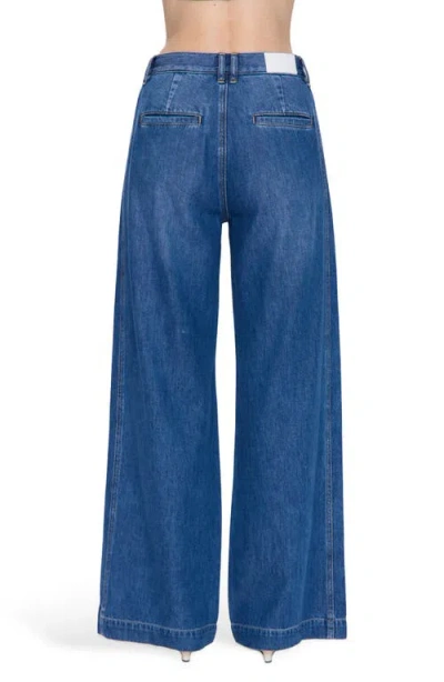 Pistola Jadyn Seamed Low Slung Palazzo Jean In Imagine In Blue