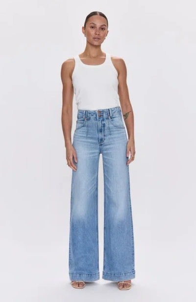 Pistola Lana High Rise Ultra Wide Jeans In Terrace In Blue