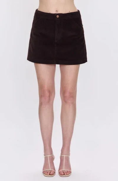 Pistola Uma Corduroy Skirt In Mocha In Black