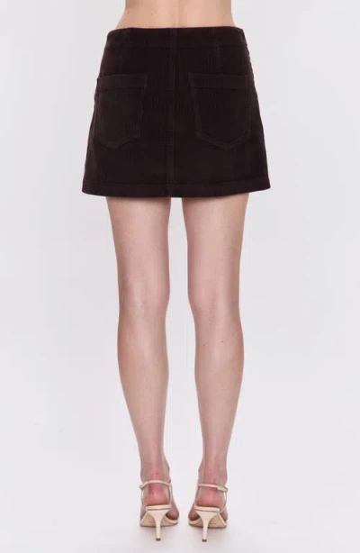Pistola Uma Corduroy Skirt In Mocha In Black