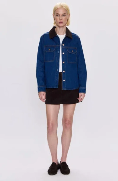 Pistola Uma Corduroy Skirt In Mocha In Black