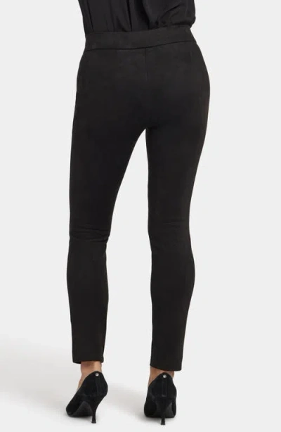 Nydj Sculpt Her Pull-on Ponte Knit Leggings In Black
