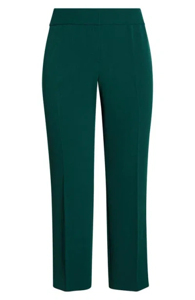 Kasper Flat Front Slim Pants In Green