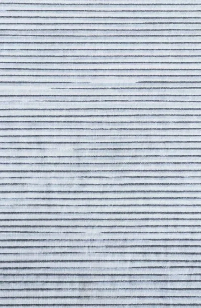 Calvin Klein Wavy Stripe Washed Percale Comforter & Sham Set In Blue