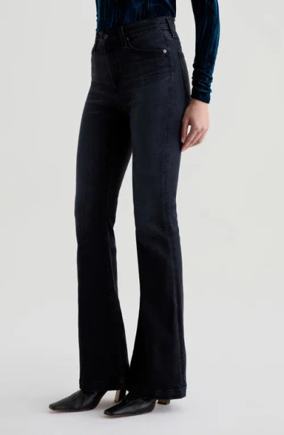Ag Madi High-rise Flare Jeans In Labrynth In Blue