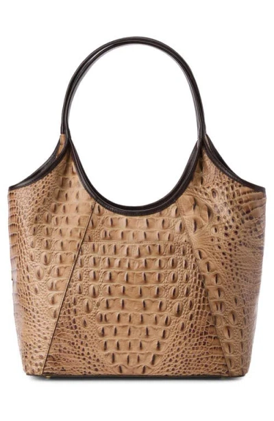 Brahmin Melora Croc Embossed Leather Tote In Brown