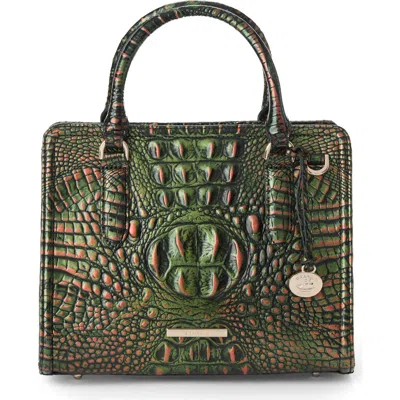 Brahmin Cami Small Leather Satchel Bag In Green