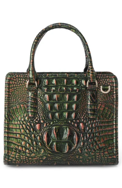 Brahmin Cami Small Leather Satchel Bag In Green