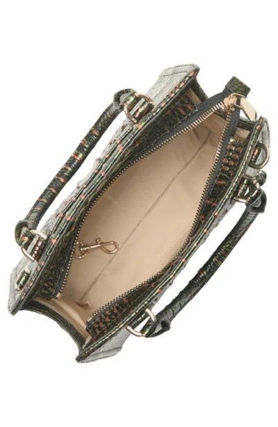 Brahmin Cami Small Leather Satchel Bag In Green