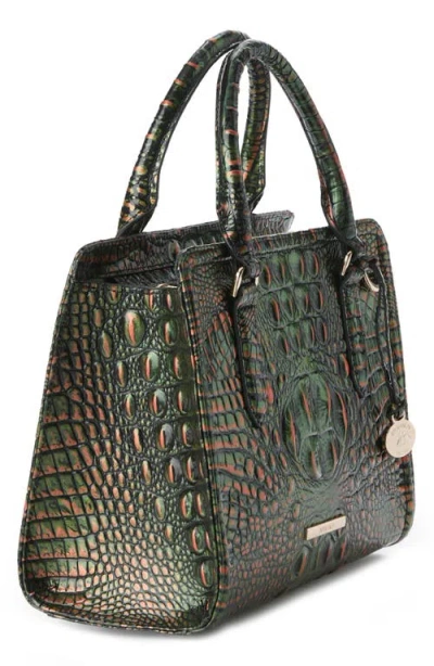Brahmin Cami Small Leather Satchel Bag In Green