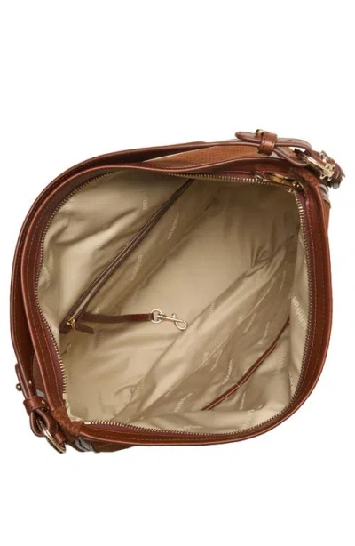 Brahmin Kathleen Snake Embossed Leather Shoulder Bag In Brown