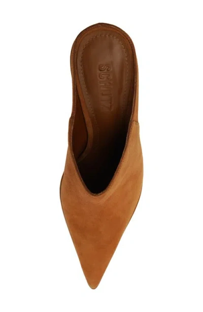 Schutz Mikki Pointed Toe Mule In Brown