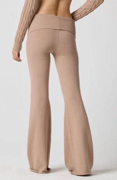 Florence By Mills Foldover Cotton Blend Pants In Brown