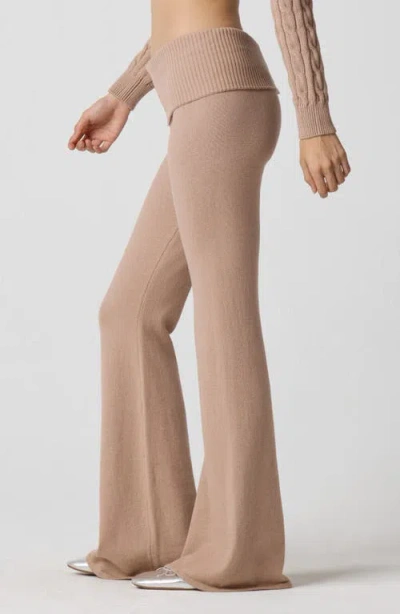 Florence By Mills Foldover Cotton Blend Pants In Brown