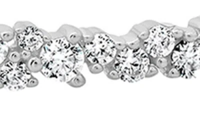 Crislu Luminous Cubic Zirconia Cluster Bangle In Metallic