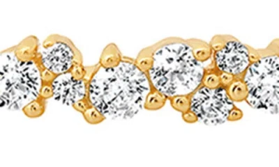 Crislu Luminous Cubic Zirconia Cluster Bangle In Gold