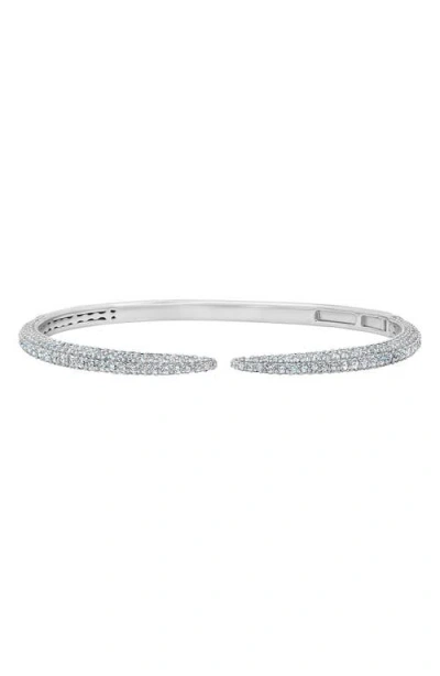 Crislu Chamonix Pavé Open Bangle Bracelet In Silver