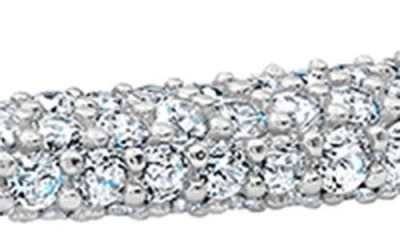 Crislu Chamonix Pavé Open Bangle Bracelet In Silver