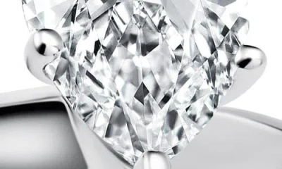 Crislu Pear Cut Cubic Zirconia Ring In Silver