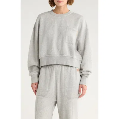 Lunya Silksweats Cotton & Silk Blend Sweatshirt In Gray