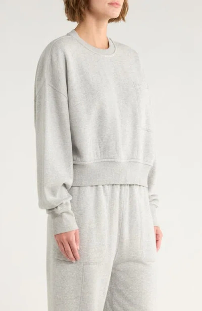 Lunya Silksweats Cotton & Silk Blend Sweatshirt In Gray
