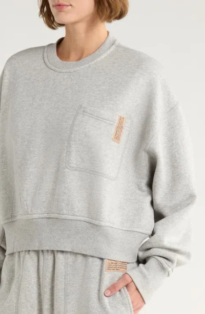 Lunya Silksweats Cotton & Silk Blend Sweatshirt In Gray