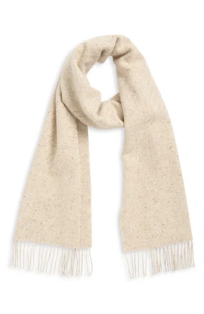 Johnstons Of Elgin Lofty Cashmere Twill Fringe Scarf In Metallic