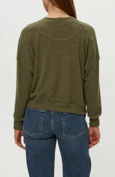 Michael Stars Marty Drop Shoulder Pullover In Green